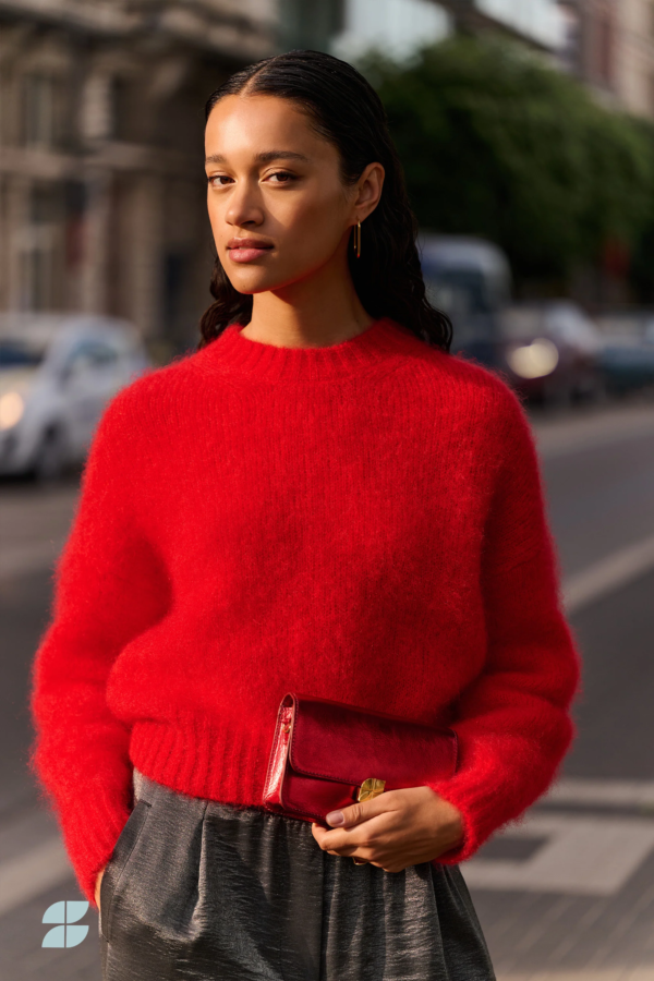 By bar Amsterdam Sonny Pullover rot